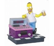 Novelty TELEMANIA 27237 SIMPSON ANIMATED JUKEBOX ALARM CLOCK RADIO
