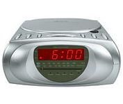 GPX Dual Alarm AM/FM Clock Radio with CD Player