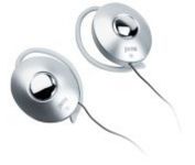 jWIN JHE45Sil Ultra Lightweight Ear-Clips For Digital Devices With In-Line Volume Control (Silver) Headphones